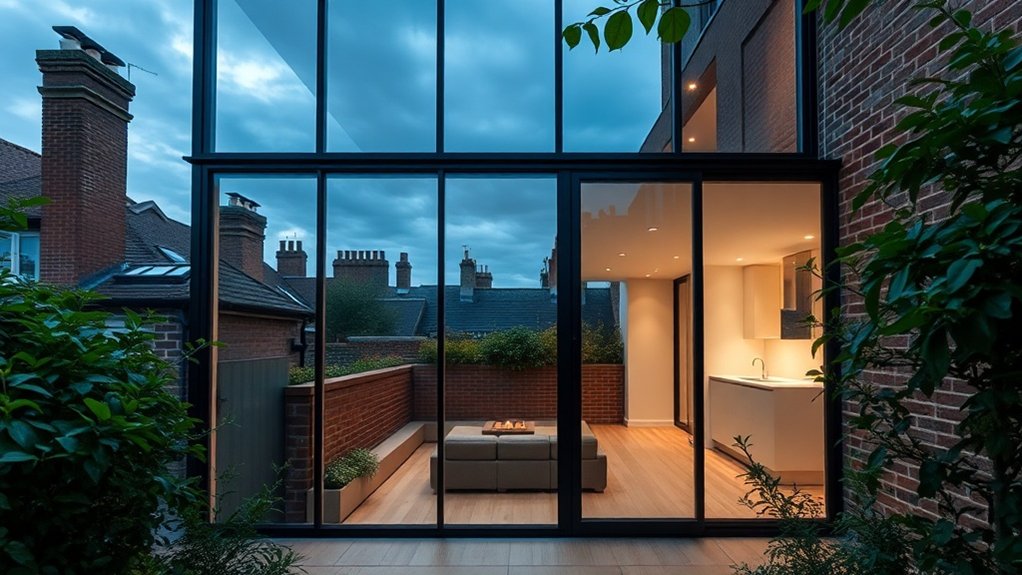 Glass Extension Walls Esher