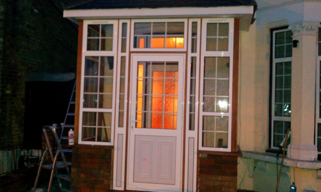 uPVC porch with Georgian bar glazing installed in Esher